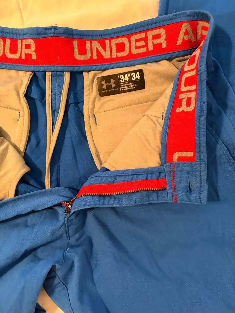 Under Armour Men's Performance Athletic Blue Chino Pants Size 34x34